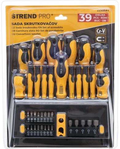 Sada skrutkovačov a bitov Strend Pro SDB139, 39 dielna, TX+PH+ ploché