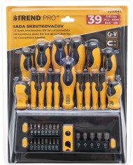 Sada skrutkovačov a bitov Strend Pro SDB139, 39 dielna, TX+PH+ ploché