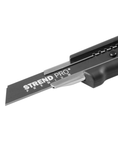 Nôž Strend Pro Premium FD781, BlackMatt, SoftTouch, 18 mm, odlamovací, + 10 ks čepelí, set