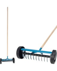 Hrable na trávnik Strend Pro R152W, 11 zubé, prevzdušňovacie na burinu, s kolieskami, s násadou