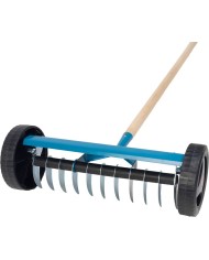 Hrable na trávnik Strend Pro R152W, 11 zubé, prevzdušňovacie na burinu, s kolieskami, s násadou