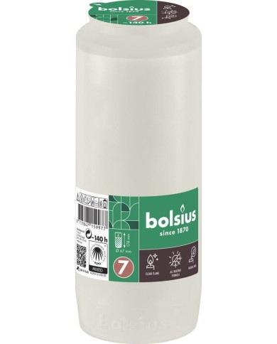 Náplň Bolsius, 140 h, 471 g, 67x178 mm, do kahanca, biela, olej