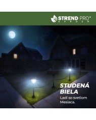 Lampa Strend Pro Garden, reťaz, ohrada, plot do záhrady, 2x solárne svietidlo, 1x LED, 16,5x16,5x71,5 cm