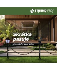 Lampa Strend Pro Garden, reťaz, ohrada, plot do záhrady, 2x solárne svietidlo, 1x LED, 16,5x16,5x71,5 cm