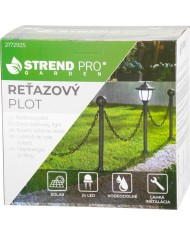 Lampa Strend Pro Garden, reťaz, ohrada, plot do záhrady, 2x solárne svietidlo, 1x LED, 16,5x16,5x71,5 cm