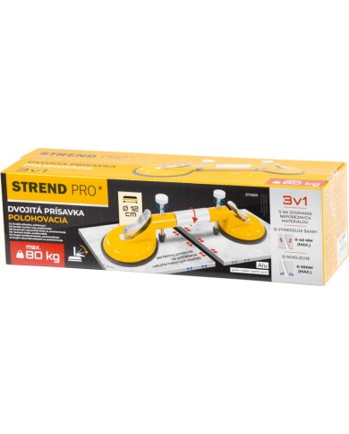 Držiak skla Strend Pro, prísavný, 2-kupolový, prísavka, nivelačná pomôcka na dlažbu a obklady, max. 80 kg