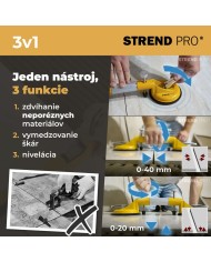 Držiak skla Strend Pro, prísavný, 2-kupolový, prísavka, nivelačná pomôcka na dlažbu a obklady, max. 80 kg