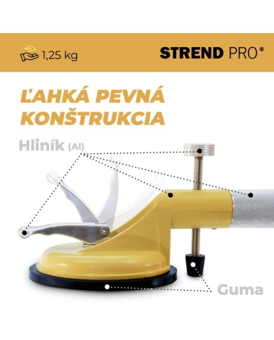 Držiak skla Strend Pro, prísavný, 2-kupolový, prísavka, nivelačná pomôcka na dlažbu a obklady, max. 80 kg