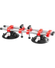 Držiak skla Strend Pro, prísavný, 2-kupolový, nivelačná pomôcka na dlažbu a obklady, profesional, max. 150 kg