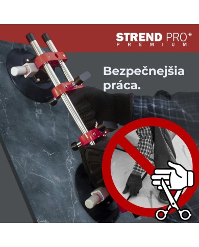 Držiak skla Strend Pro, prísavný, 2-kupolový, nivelačná pomôcka na dlažbu a obklady, profesional, max. 150 kg