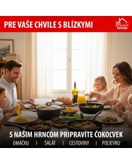 Hrniec MagicHome Black Marble Line, 20 cm, 2200 ml, s pokrievkou