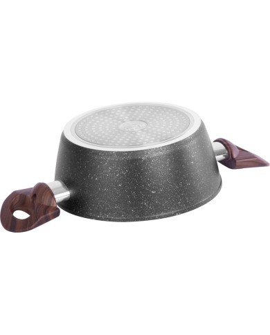 Hrniec MagicHome Black Marble Line, 20 cm, 2200 ml, s pokrievkou