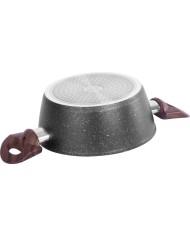 Hrniec MagicHome Black Marble Line, 20 cm, 2200 ml, s pokrievkou