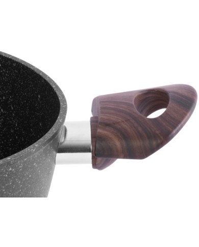 Hrniec MagicHome Black Marble Line, 20 cm, 2200 ml, s pokrievkou