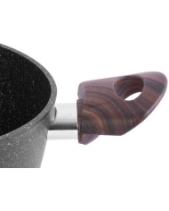 Hrniec MagicHome Black Marble Line, 20 cm, 2200 ml, s pokrievkou