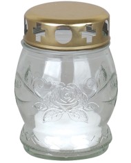 Kahanec Grave, červené sklo, 6-8 h, 25 g, 10 cm, na hrob