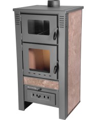 Kachle Pro TAURUS Ceramic, mocca, 12 kW, 120 mm, s rúrou na pečenie