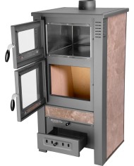 Kachle Pro TAURUS Ceramic, mocca, 12 kW, 120 mm, s rúrou na pečenie