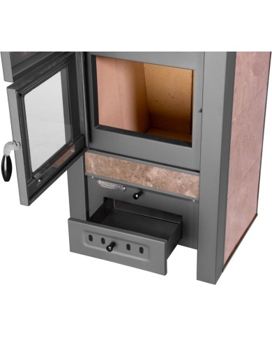 Kachle Pro TAURUS Ceramic, mocca, 12 kW, 120 mm, s rúrou na pečenie