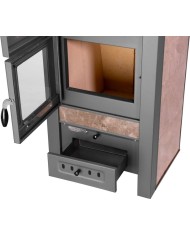 Kachle Pro TAURUS Ceramic, mocca, 12 kW, 120 mm, s rúrou na pečenie