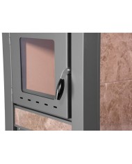 Kachle Pro TAURUS Ceramic, mocca, 12 kW, 120 mm, s rúrou na pečenie