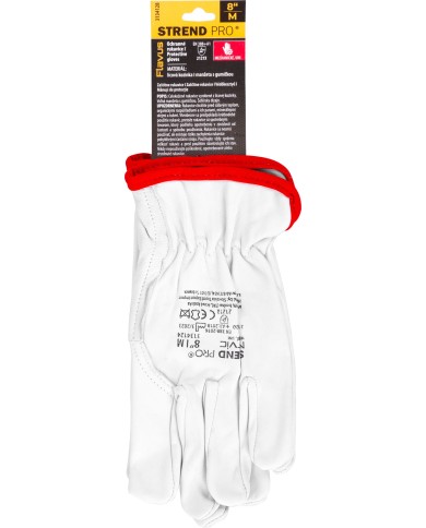 Rukavice Strend Pro Flavus, celokožené, veľkosť 8/M