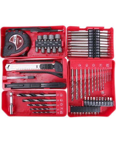 Skrutkovač Worcraft CHD-S20LiBAT ShareSYS 20V, Li-ion, bezuhlíkový, 2x akumulátor 2.0Ah, nabíjačka, set s príslušenstvom 73ks, v