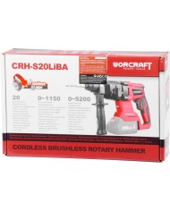 Kladivo Worcraft CRH-S20LiBA, 20V, ShareSYS, SDS+, 3J, bezuhlíkové