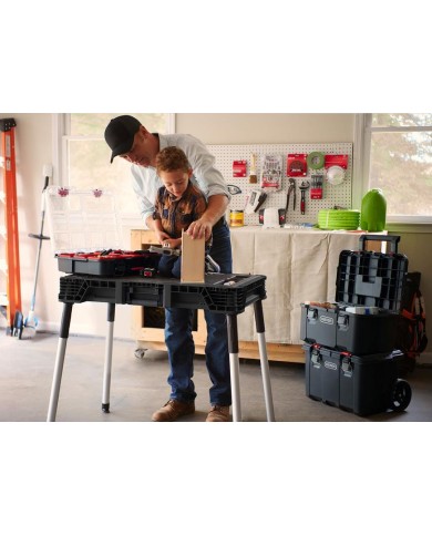 Sada boxov Keter® 250927 Stack´n´roll mobilný systém, 525x411x930 mm, na náradie