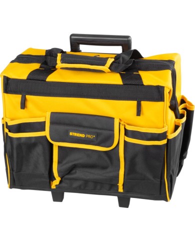 Brašňa Strend Pro, textilná, kufor, s kolieskami, s teleskopickou rukoväťou, na náradie, max. 20 kg, 44x24x42 cm