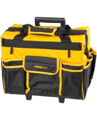 Brašňa Strend Pro, textilná, kufor, s kolieskami, s teleskopickou rukoväťou, na náradie, max. 20 kg, 44x24x42 cm