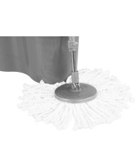 Súprava upratovacia Strend Pro Quantum 16 lit., rotačný mop na podlahy + vedro, teleskopická násada, tyrkys/sivá, mix farieb