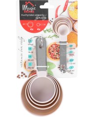 Odmerka MagicHome, lyžicové a hrnčekové, kuchynská, sada 8 ks, 2,5 ml - 236 ml
