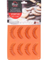 Forma MagicHome, na pečenie, silikón, na 12 vanilkových rožkov, 27,3x17x2 cm