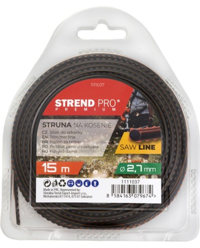 Silon na kosenie Strend Pro Premium SawLine 2,7 mm, L-15 m, zúbkovaný