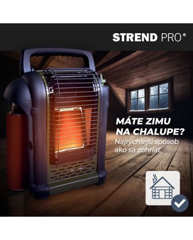 Ohrievač Strend Pro AD037, na kartuš so závitom, kempingový, prenosný, piezo
