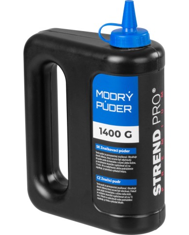 Púder Strend Pro Premium 1400 g, murársky značkovací prášok, modrý