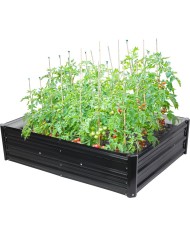 Záhon Strend Pro Garden, 3D dizajn, kovový, vyvýšený, 120x90x30 cm