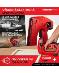 Sponkovačka Strend Pro J-123, elektrická, spony 8-14 mm, klince 15 mm