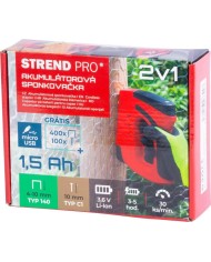 Sponkovačka Strend Pro J-126, 3,6 V, Li-ion, spony 6-10 mm, klince 10 mm