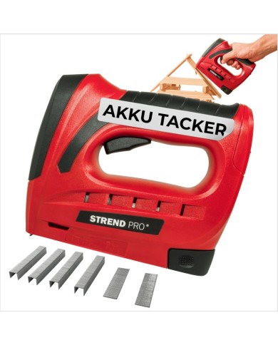 Sponkovačka Strend Pro J-126, 3,6 V, Li-ion, spony 6-10 mm, klince 10 mm