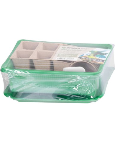 Miniparenisko Strend Pro, Sada na sadenie, 18-dielna, 12 priesad, 20x14,5x6 cm