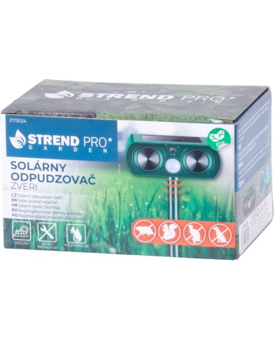 Odpudzovač Strend Pro, ultrazvukový, na zver, solar, 145x95x395 mm