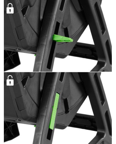 Komposter Strend Pro Garden, bubnový, 70 lit., čierny, 55,5x36x72 cm