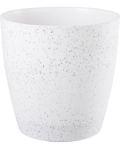 Kvetináč Strend Pro Stone, 35x35 cm, biely, efekt kameňa