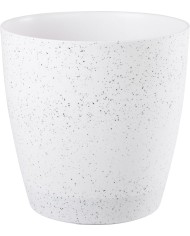 Kvetináč Strend Pro Stone, 35x35 cm, biely, efekt kameňa