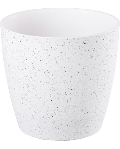 Kvetináč Strend Pro Stone, 28x26 cm, biely, efekt kameňa