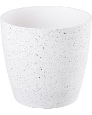Kvetináč Strend Pro Stone, 28x26 cm, biely, efekt kameňa