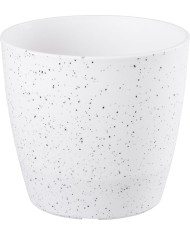 Kvetináč Strend Pro Stone, 23x20,5 cm, biely, efekt kameňa