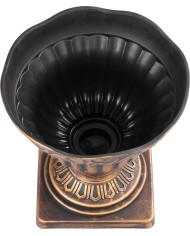 Kvetináč Strend Pro Antik, s podstavcom, 30x30 cm, zlatý, metalický efekt